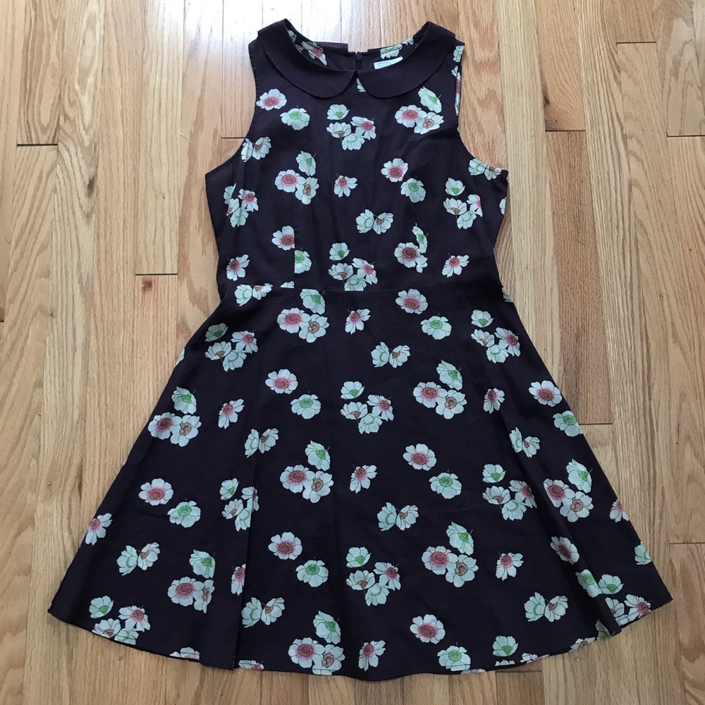 Levi’s Plum Floral Fit and Flare Sleeveless Dre…